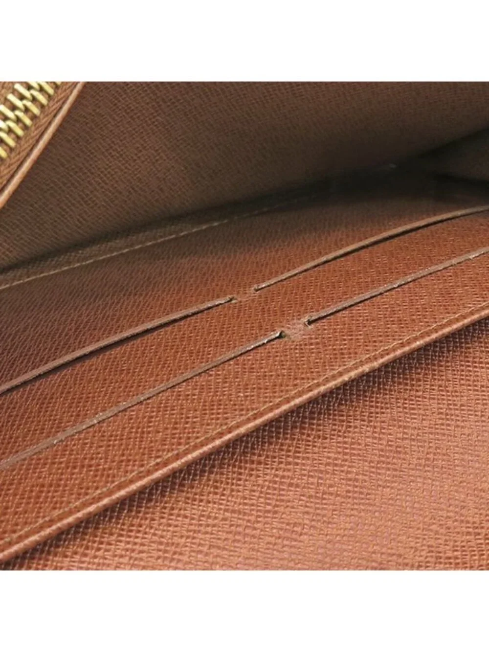 Louis Vuitton Wallet Portefeuille Sarah Monogram Canvas Gold Brown Bifold